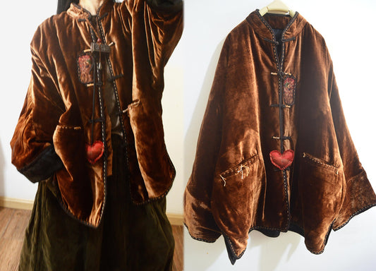 Mulberry Silk Velvet Padded Chinese Jacket ja0081 X300