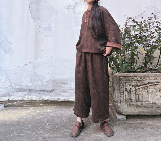 edoa Cracked Mud Silk Set Indluding Top