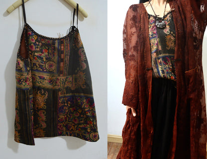 Printed Mud Silk Cami Top to0148 X275