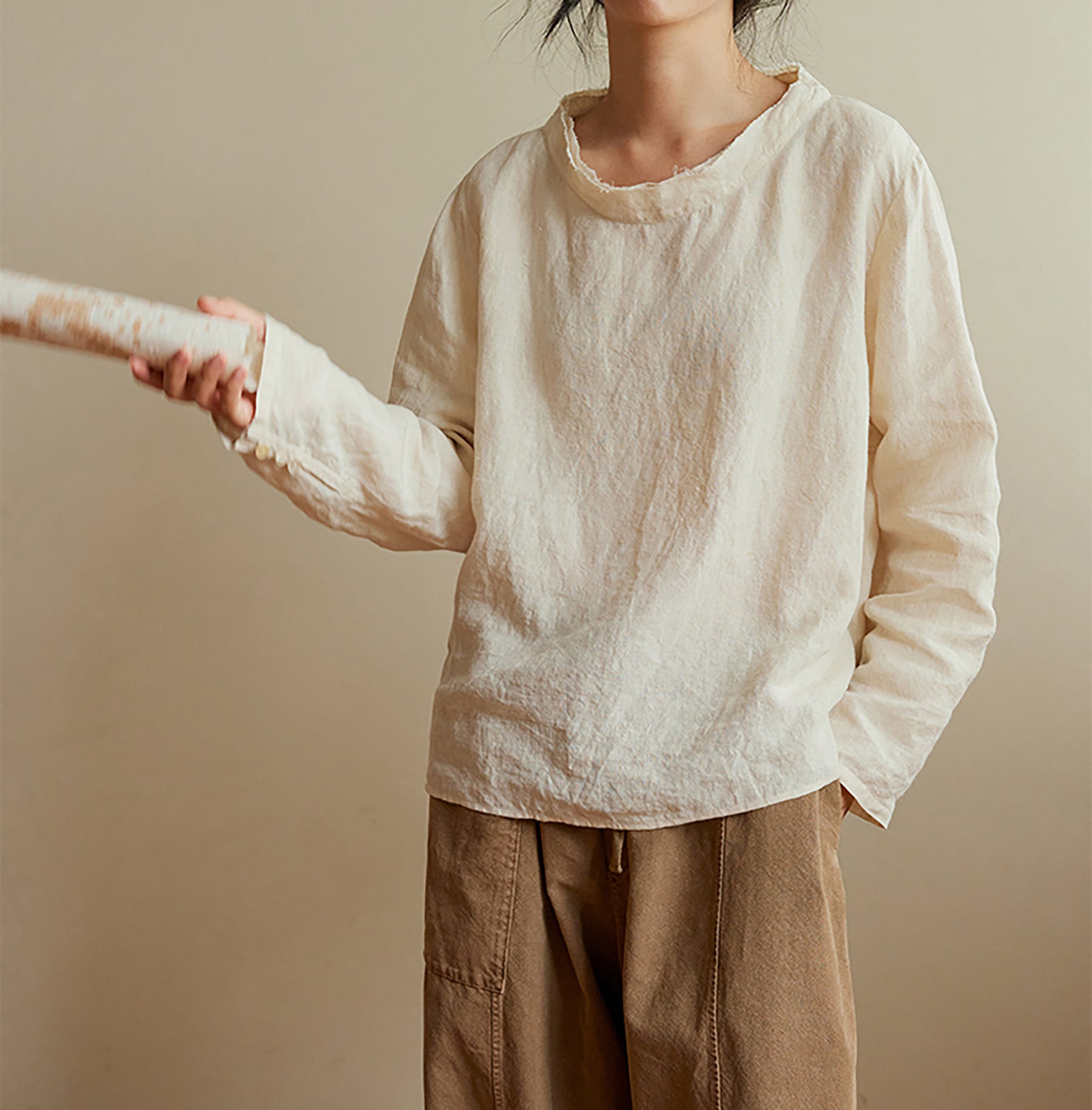 edoa Loose Linen Smock