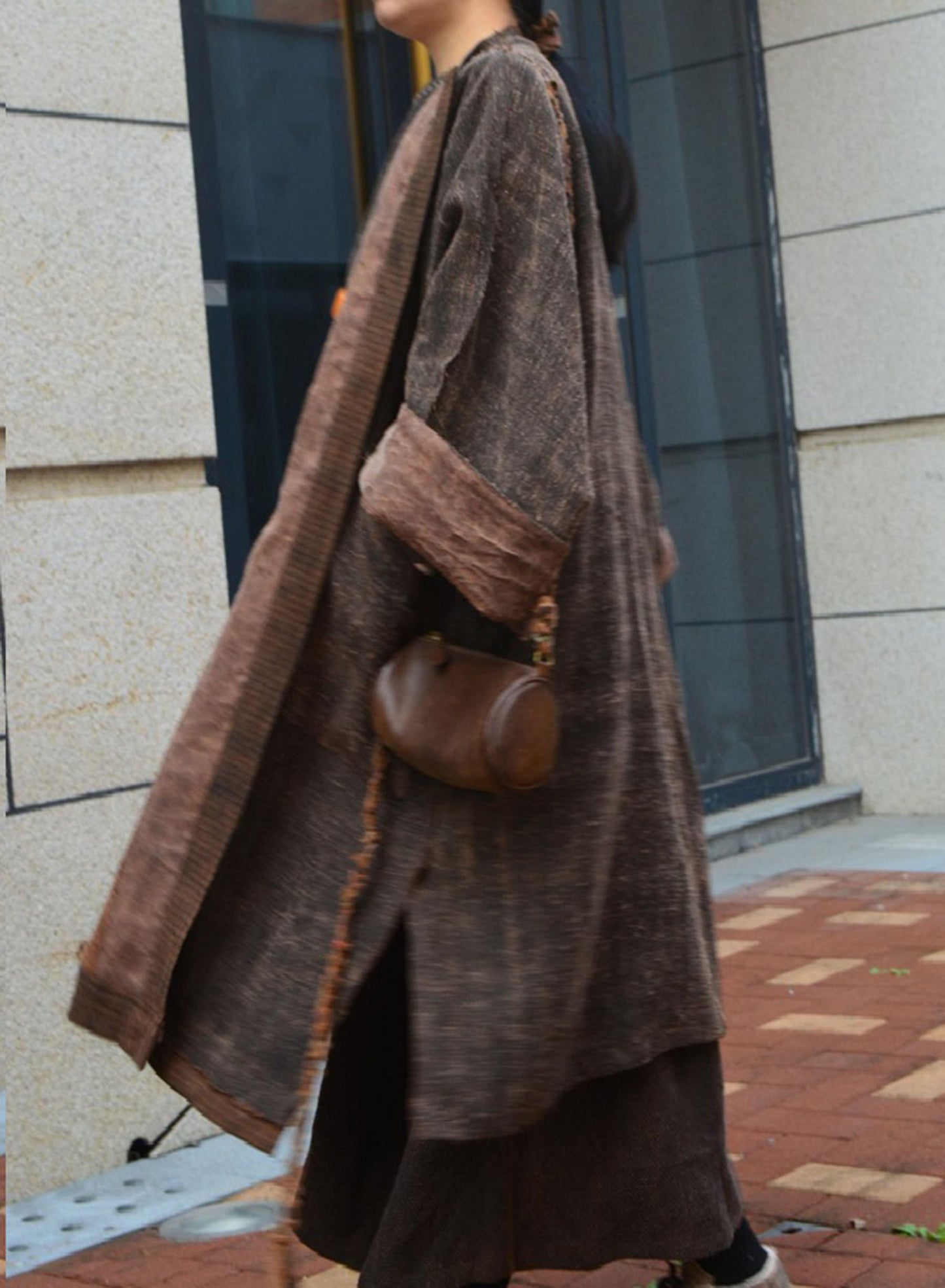 Hand Woven Mud Tussah Silk Chinese Coat co0099 A708