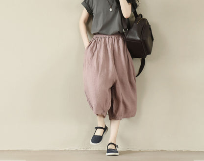 edoa Free Size Loose Fitting Linen Pants