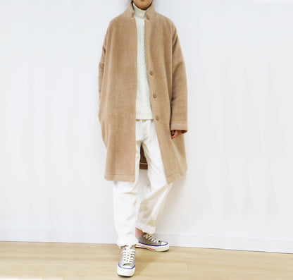 edoa Oversized Boiled Wool Cocoon Coat 