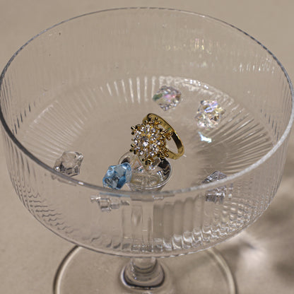 edoa Dainty Spinning Snowflake Ring