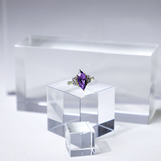 edoa Marquise Amethyst Forest Ring