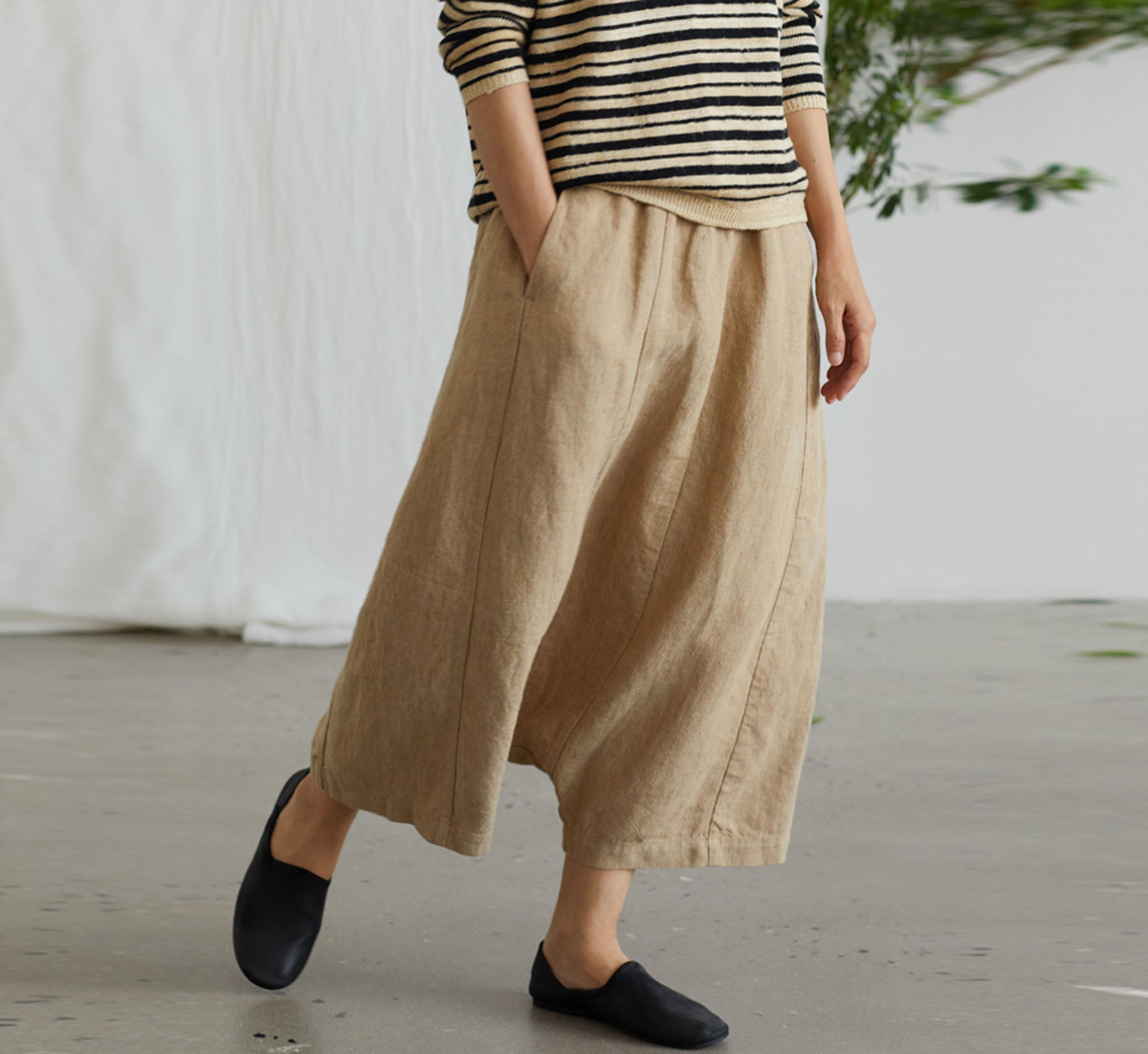 edoa Loose Drop Crotch Harem Pants