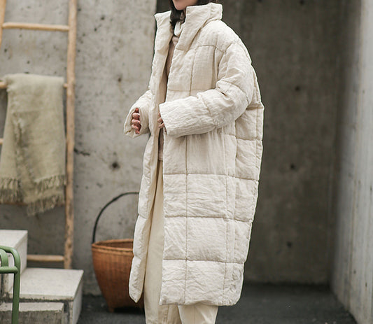 edoa Reversible Winter Linen Down Coat 