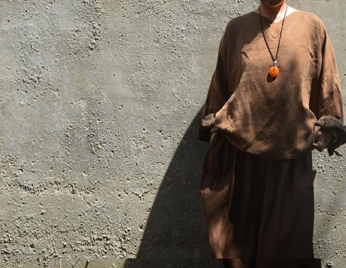 edoa Reversible Loose Fitting Mud Silk Juquard Tunic