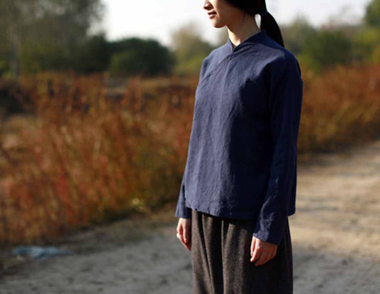 edoa Washed Ramie Linen Top