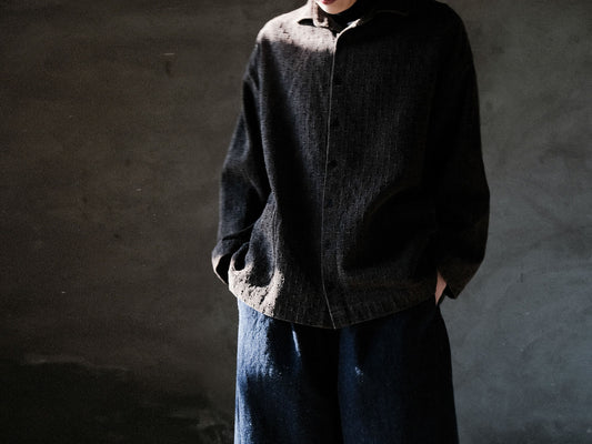 edoa Mud Tussah Silk jacquard Shirt