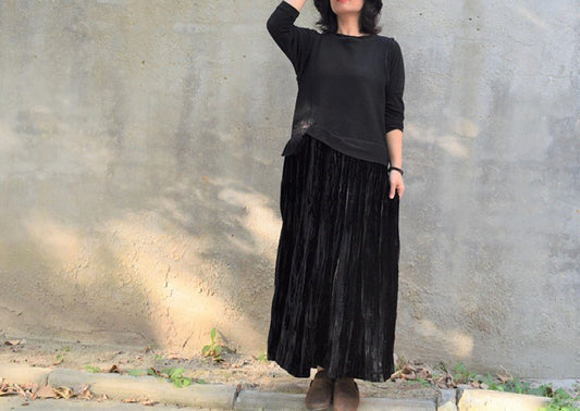 edoa Black Wool And Silk Tank Dress
