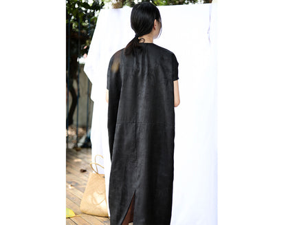 edoa Mud Silk Jacquard V-neck Dress