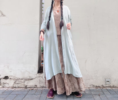 edoa Silk Charmeuse Dust Coat