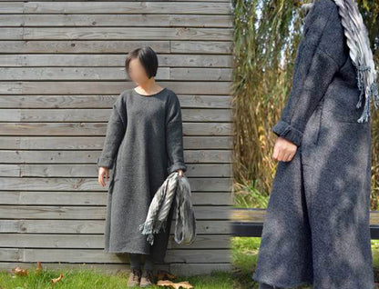 edoa Knit Wool Supersized Dress 