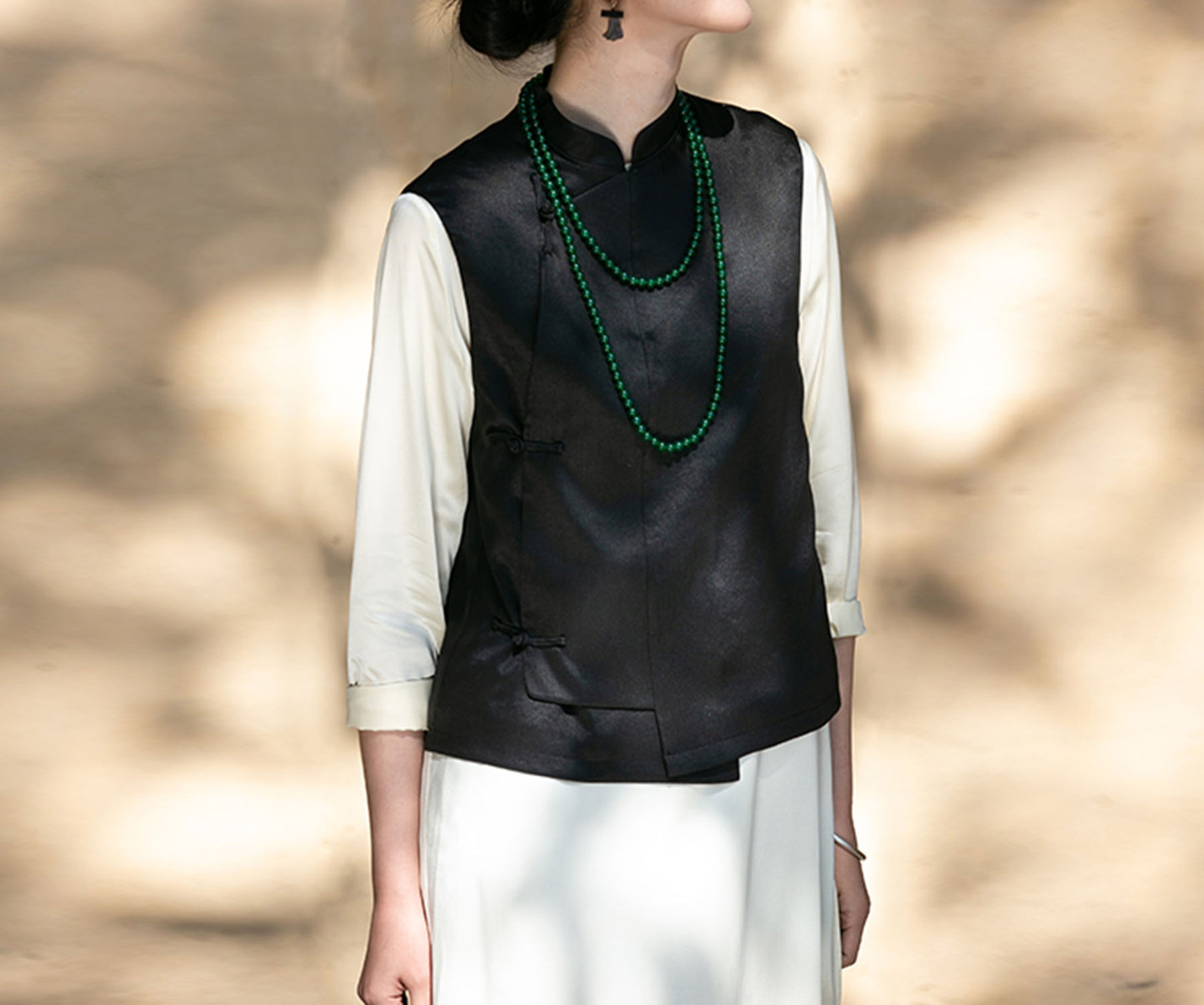 edoa Mud Silk Chinese Vest