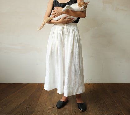 edoa Washed Linen Wide Leg Pants