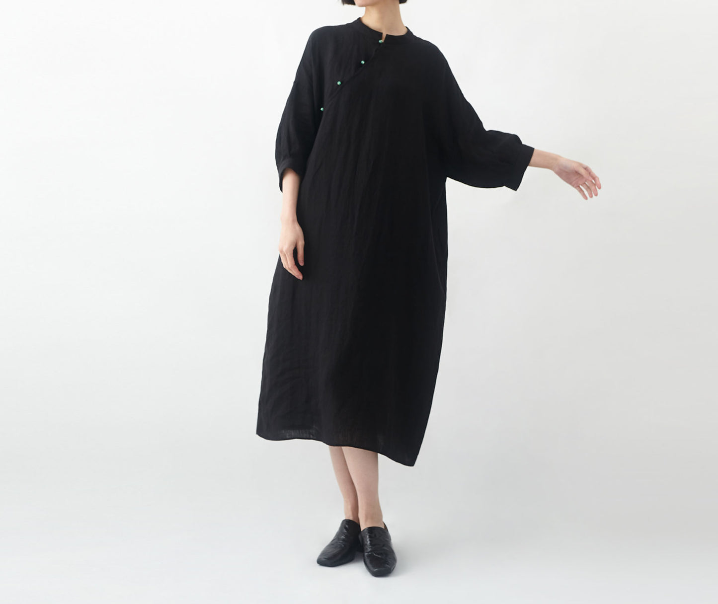 edoa Loose Fitting Linen Modified Dress