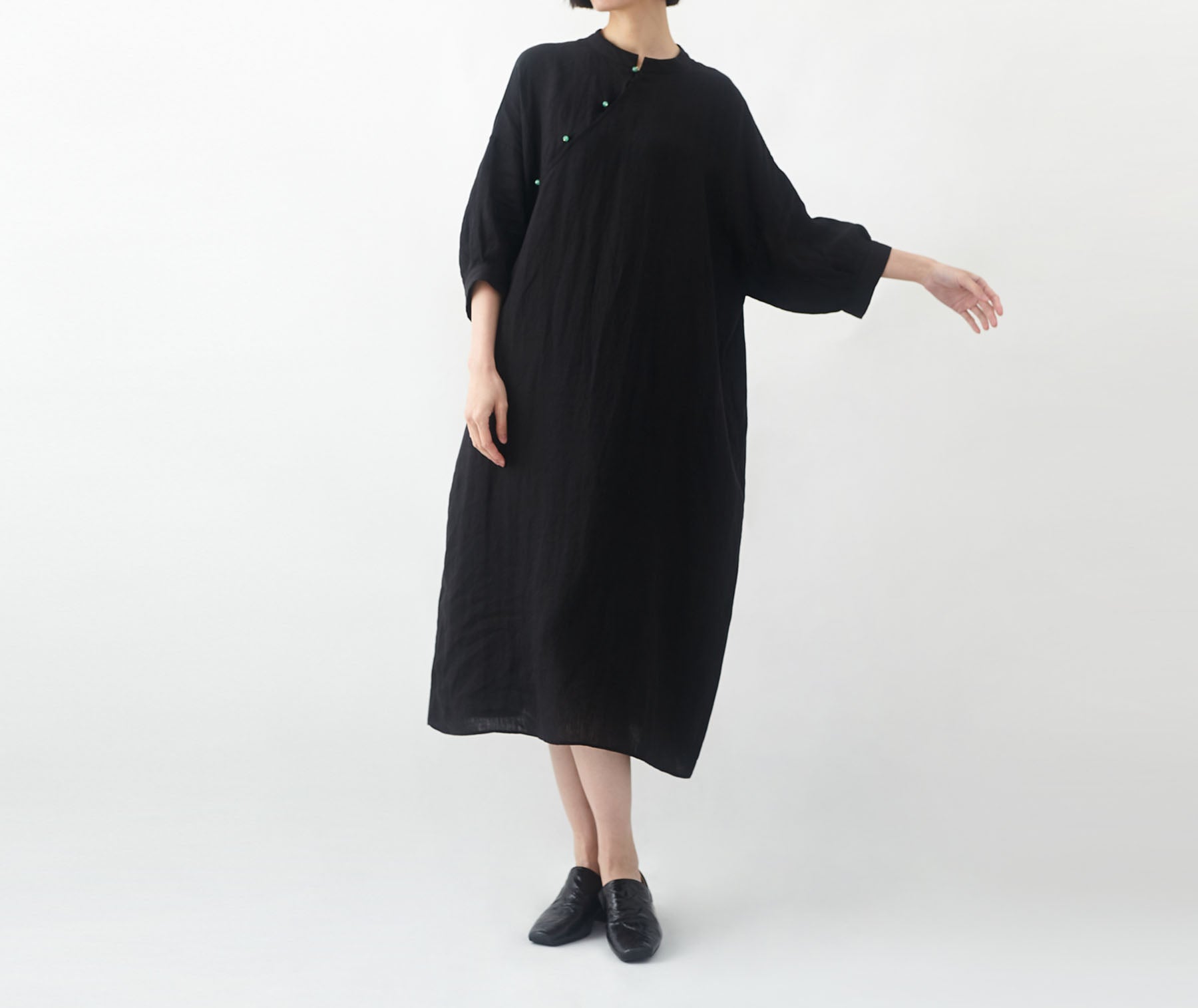 edoa Loose Fitting Linen Modified Dress