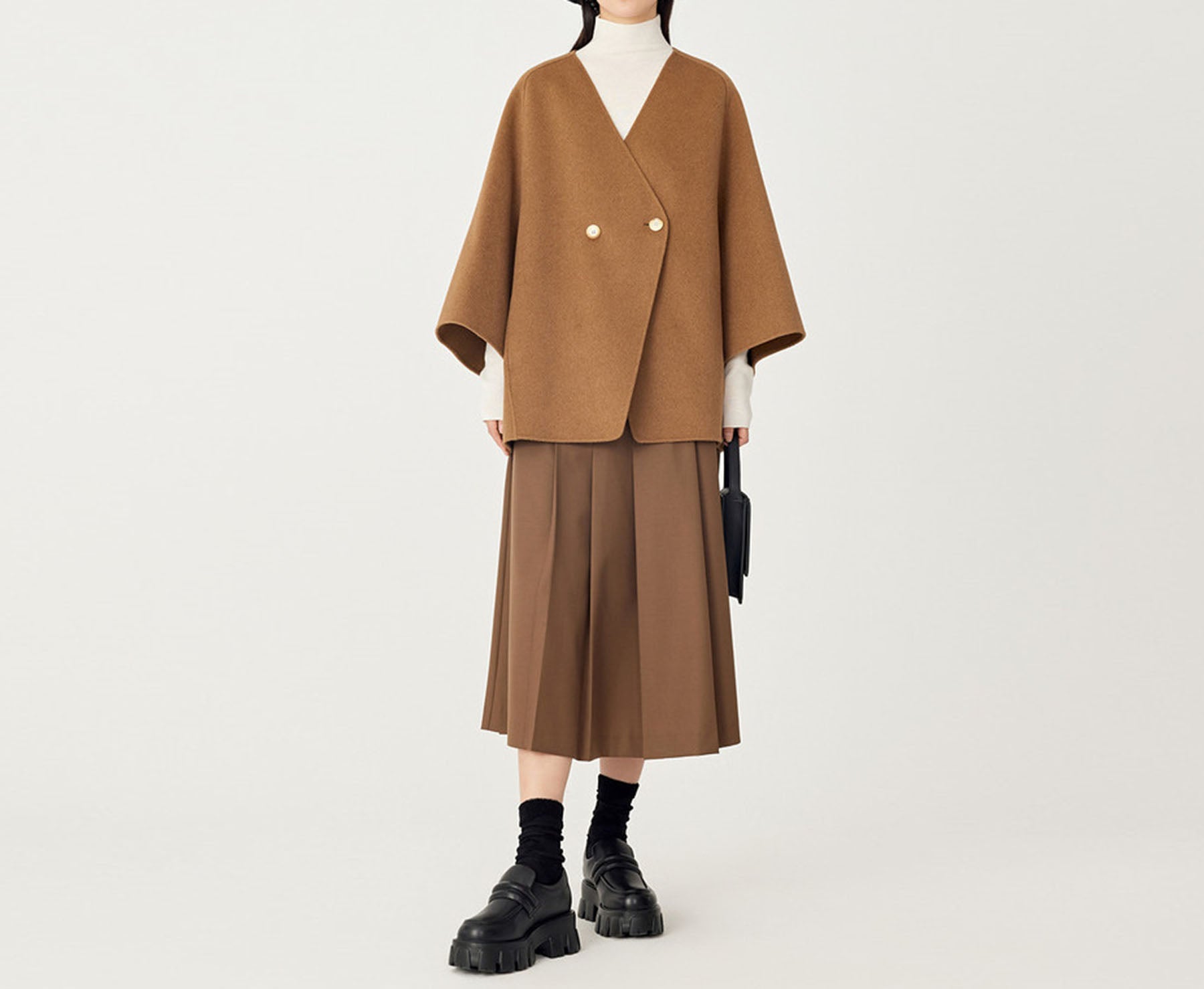 edoa Double Faced Wool Short Coat