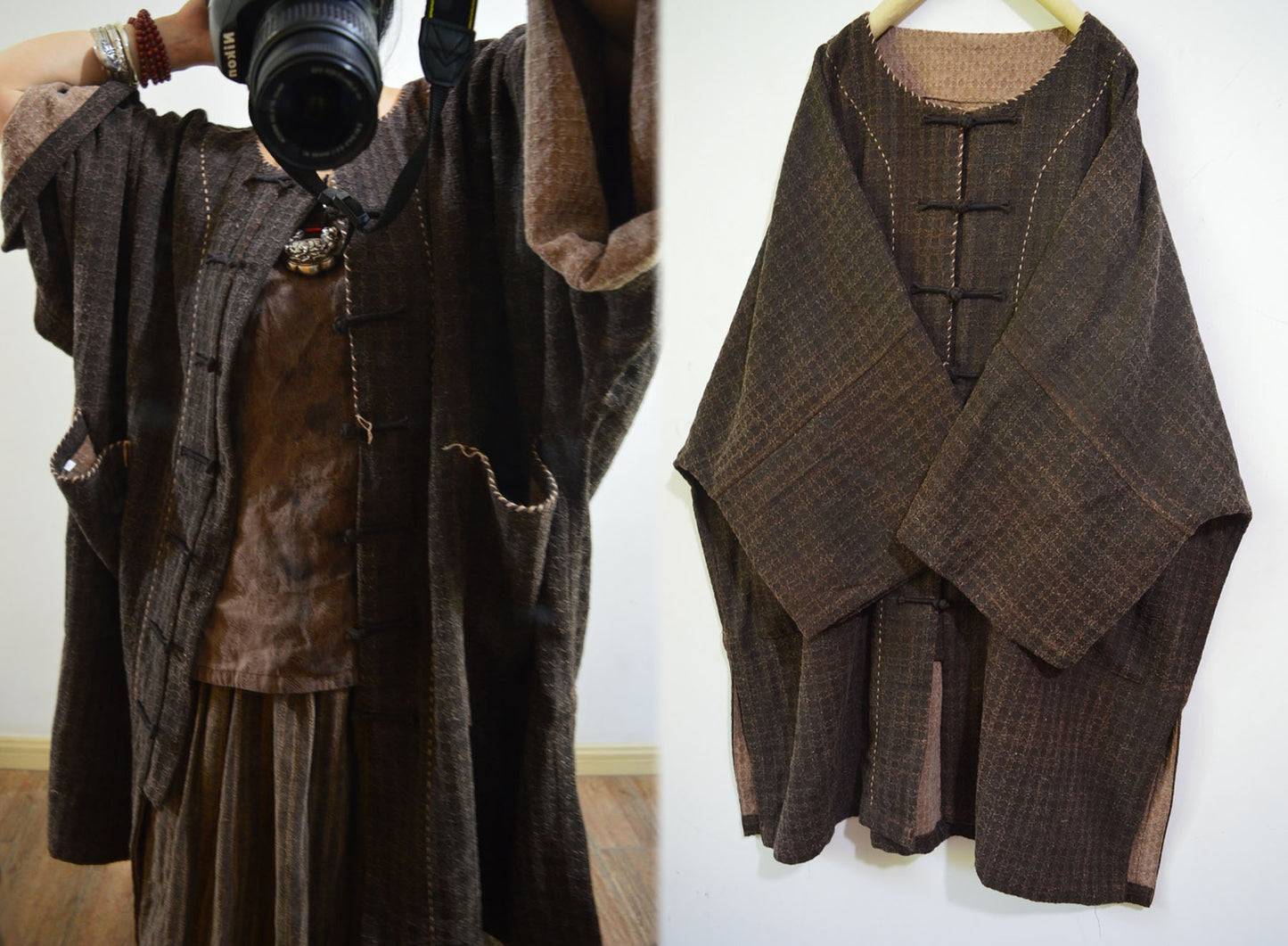Mud Tussah Silk Jacquard Chinese Jacket ja0063 A631