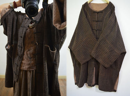 Mud Tussah Silk Jacquard Chinese Jacket ja0063 A631