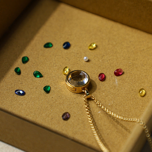 edoa Vintage Memory Locket Box Necklace