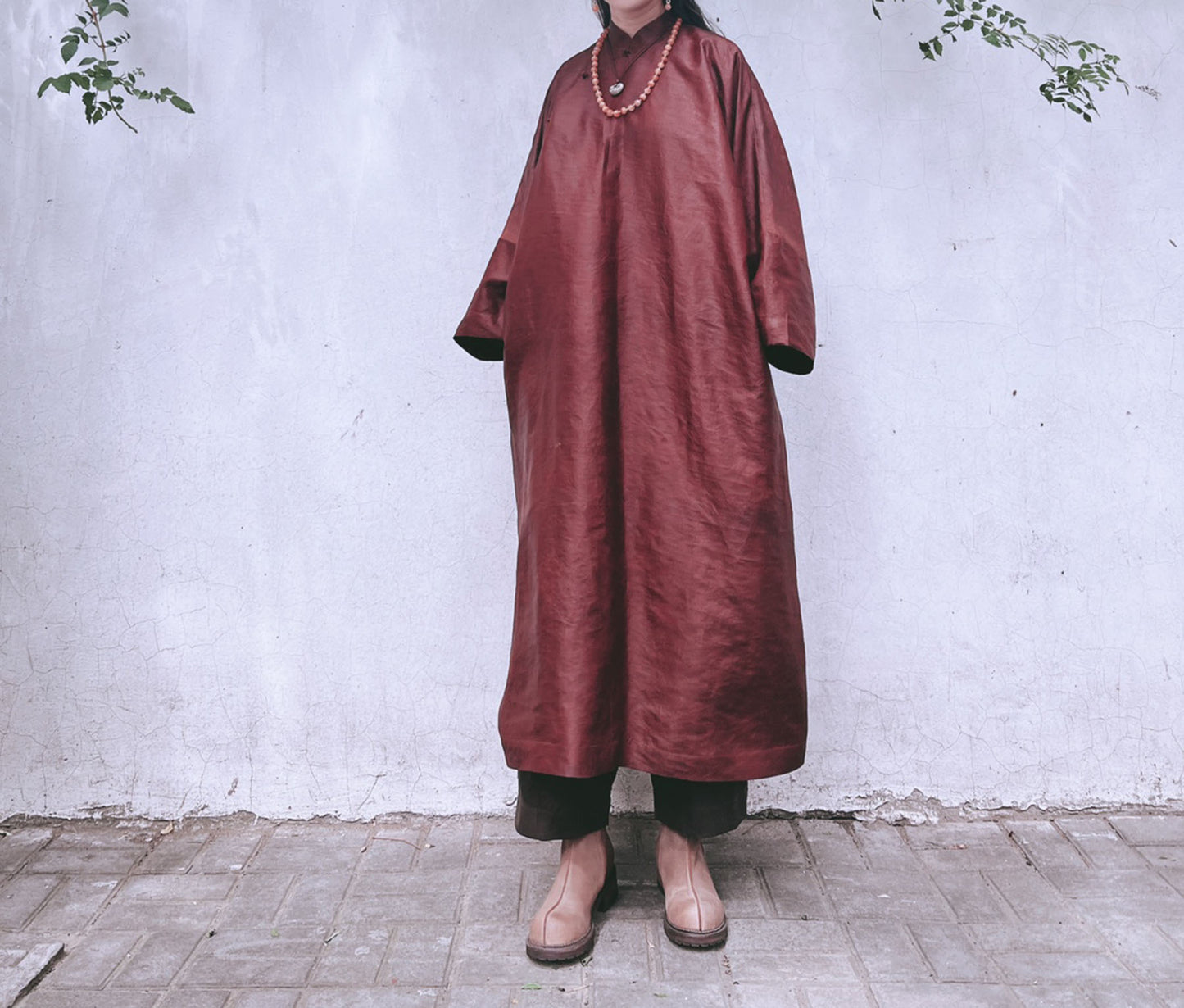 edoa Handmade Mud Silk Qipao Dress 