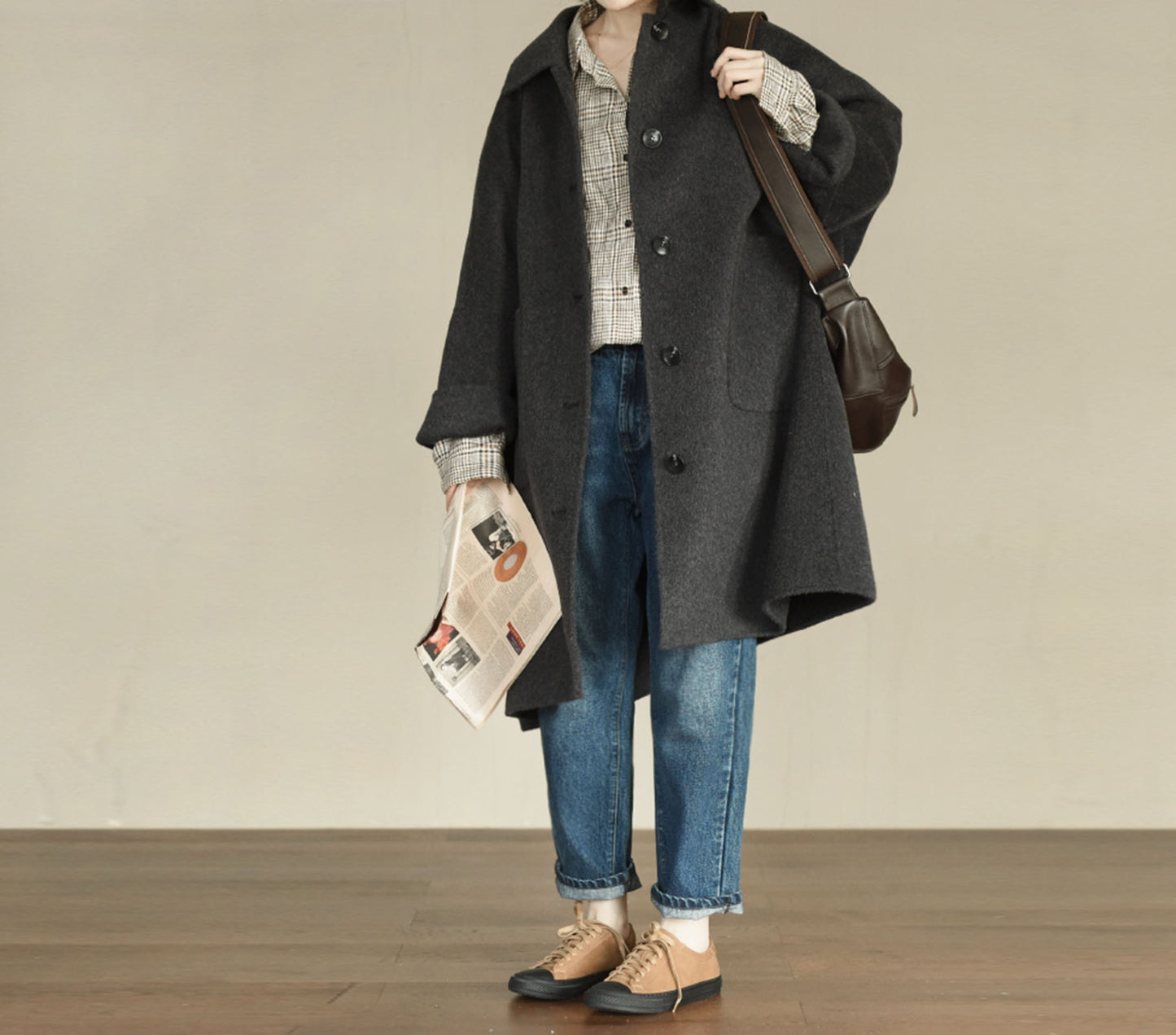 edoa Oversized Doubl Face Wool Coat 
