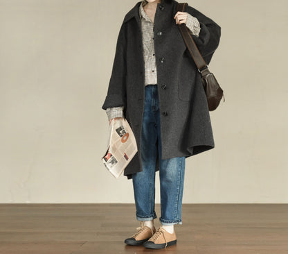 edoa Oversized Doubl Face Wool Coat 