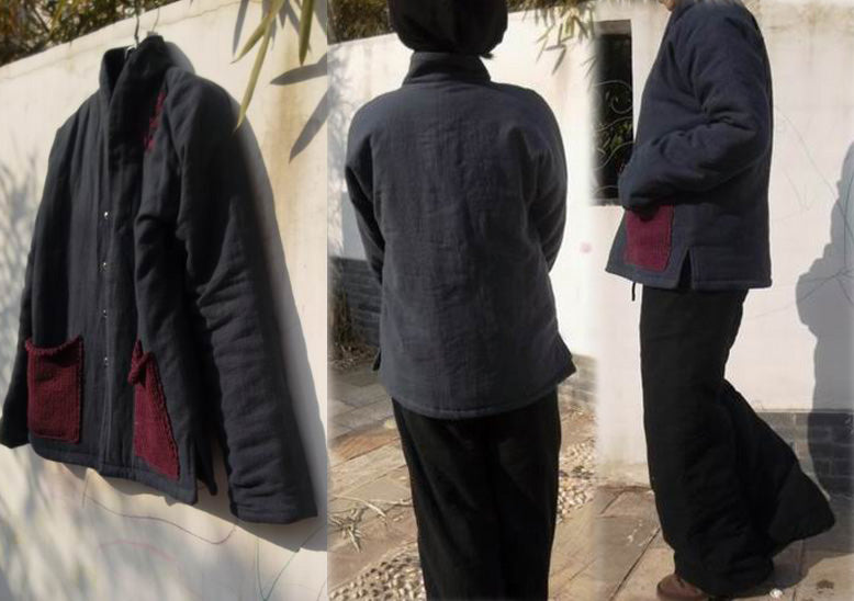 edoa Padding Jacket with Cable Knit Patch Pockets
