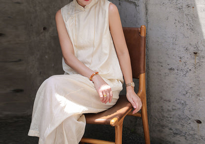 edoa Tussah Silk Qipao