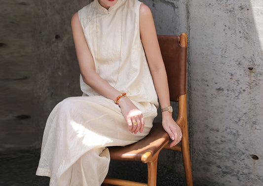 edoa Tussah Silk Qipao