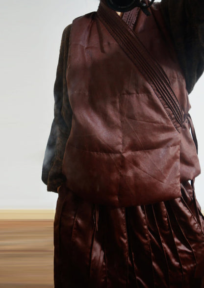 edoa Mud Silk Goose Down Hanfu Vest