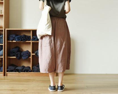 edoa Free Size Loose Fitting Linen Pants