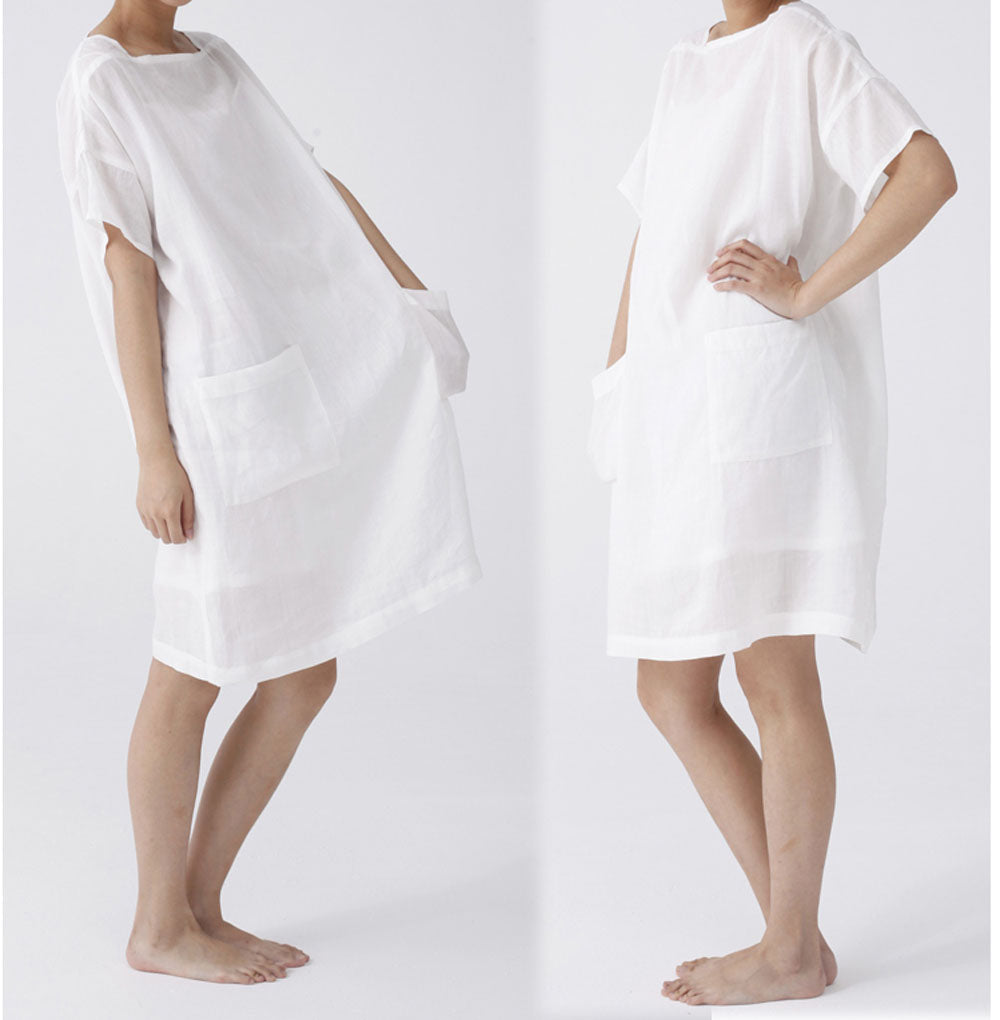 edoa Oversized Ramie Smock Top Tunic