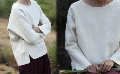 edoa  Boiled Wool Knit Oversized Sweater