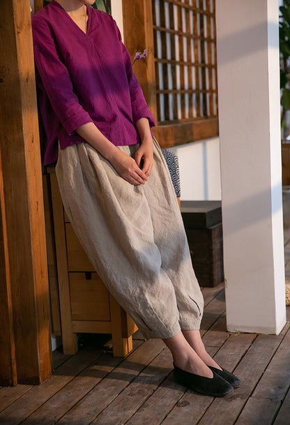 edoa Flax Tapered Linen Pants