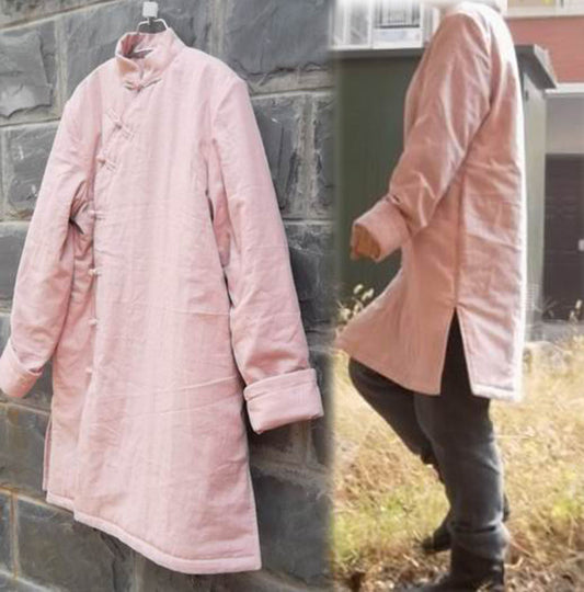 edoa Chinese Style Winter Linen Padding Coat 