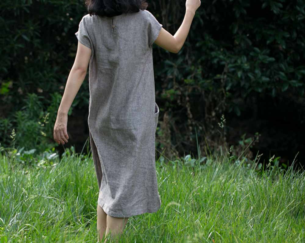edoa A line Chambray Dress