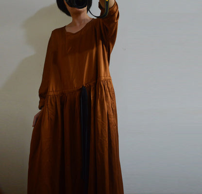 Heavy Weight Mulberry Silk Long Dress dr0156 A194