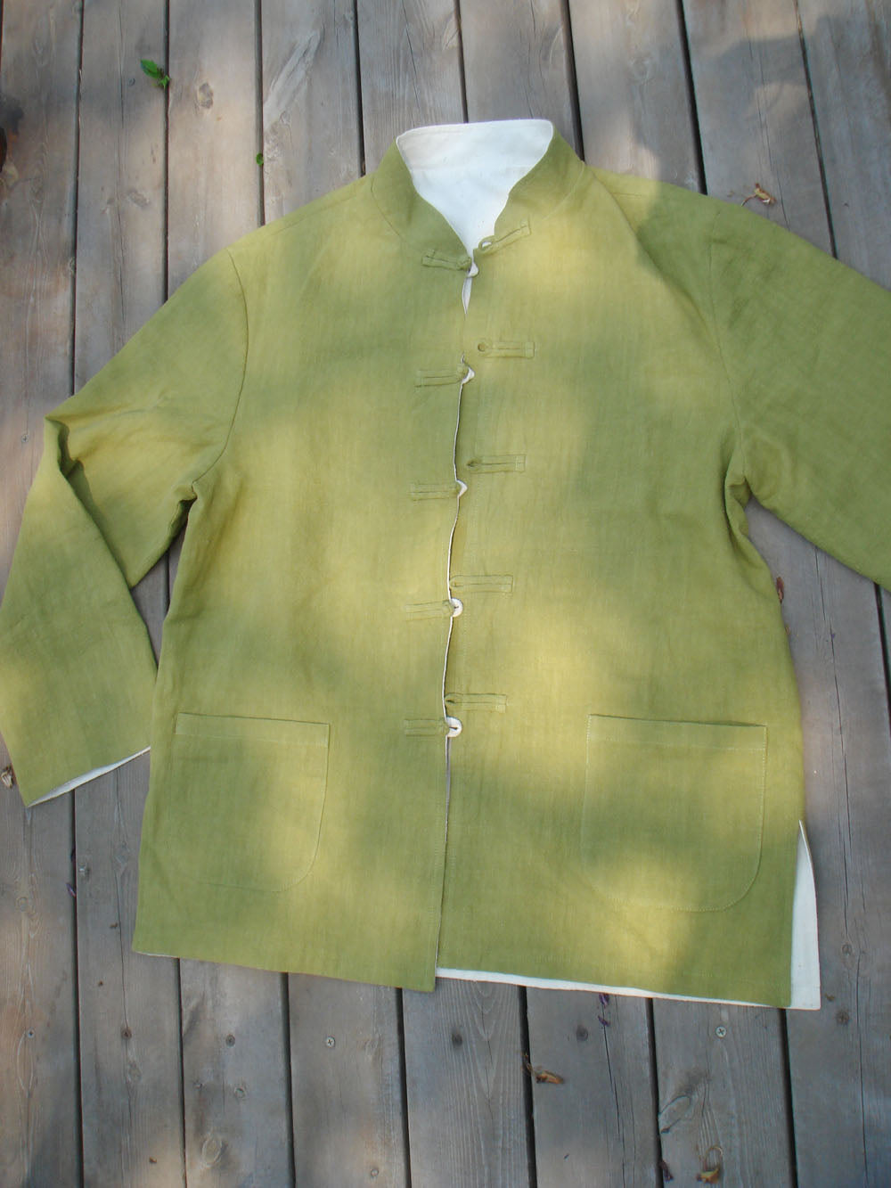 edoa Washed Linen and Raw Silk Reversible Jacket