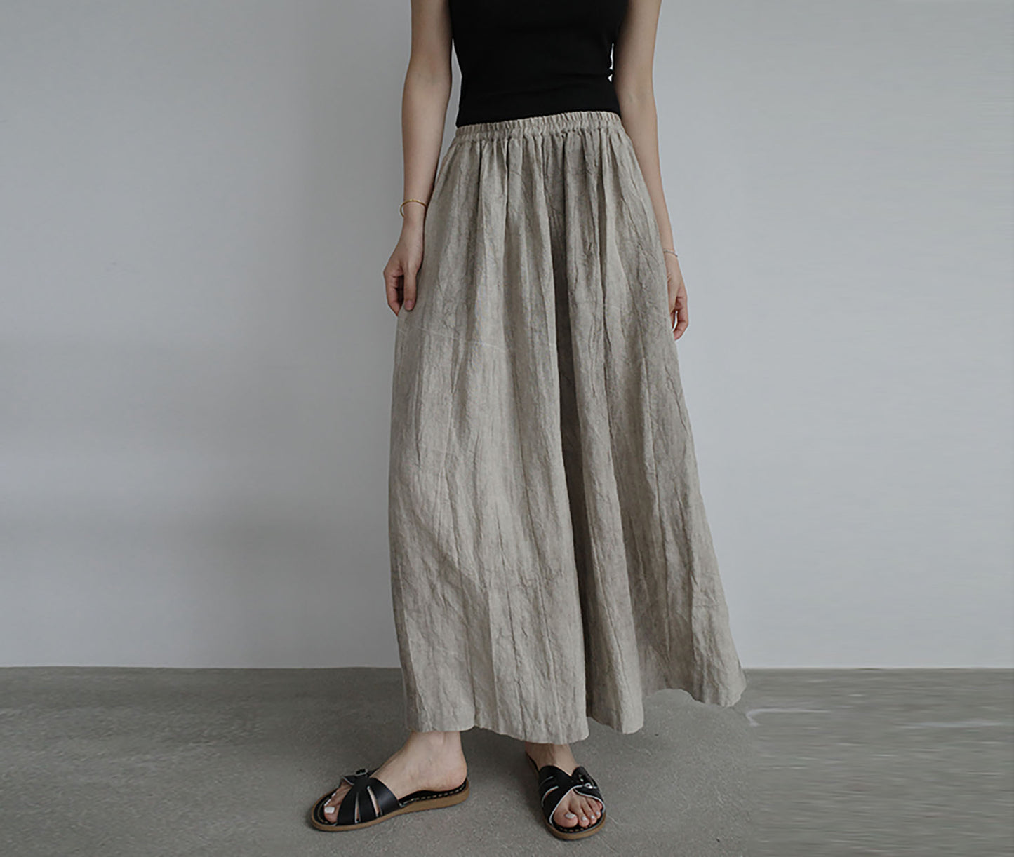 edoa Tie Dyed Linen Go to Town Culotte Pants