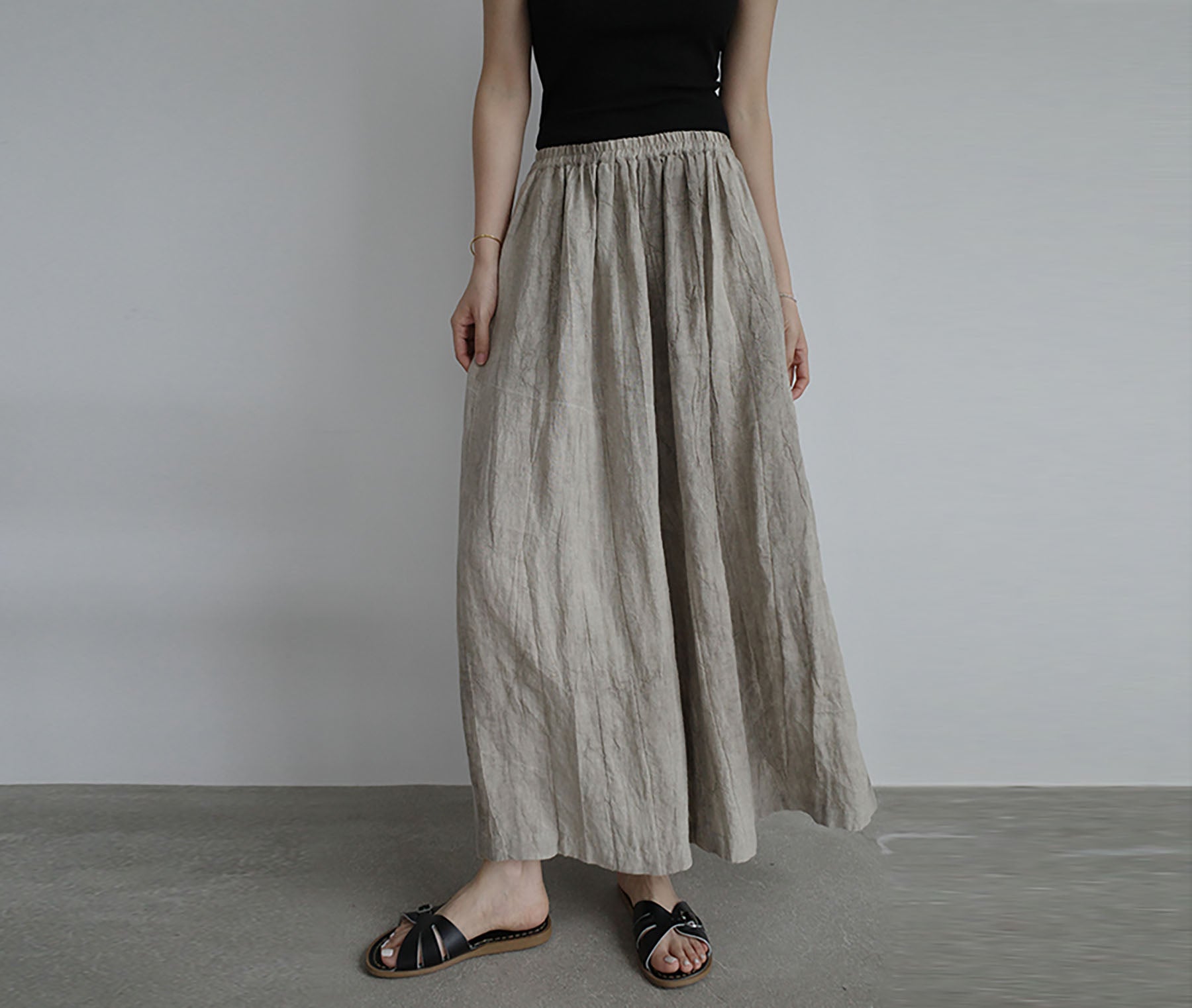 edoa Tie Dyed Linen Go to Town Culotte Pants
