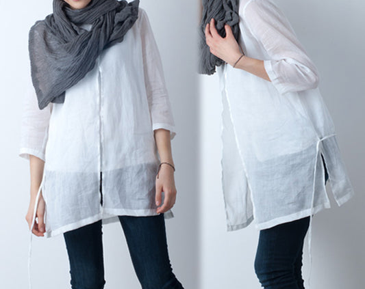 edoa Ramie Gauze Blouse