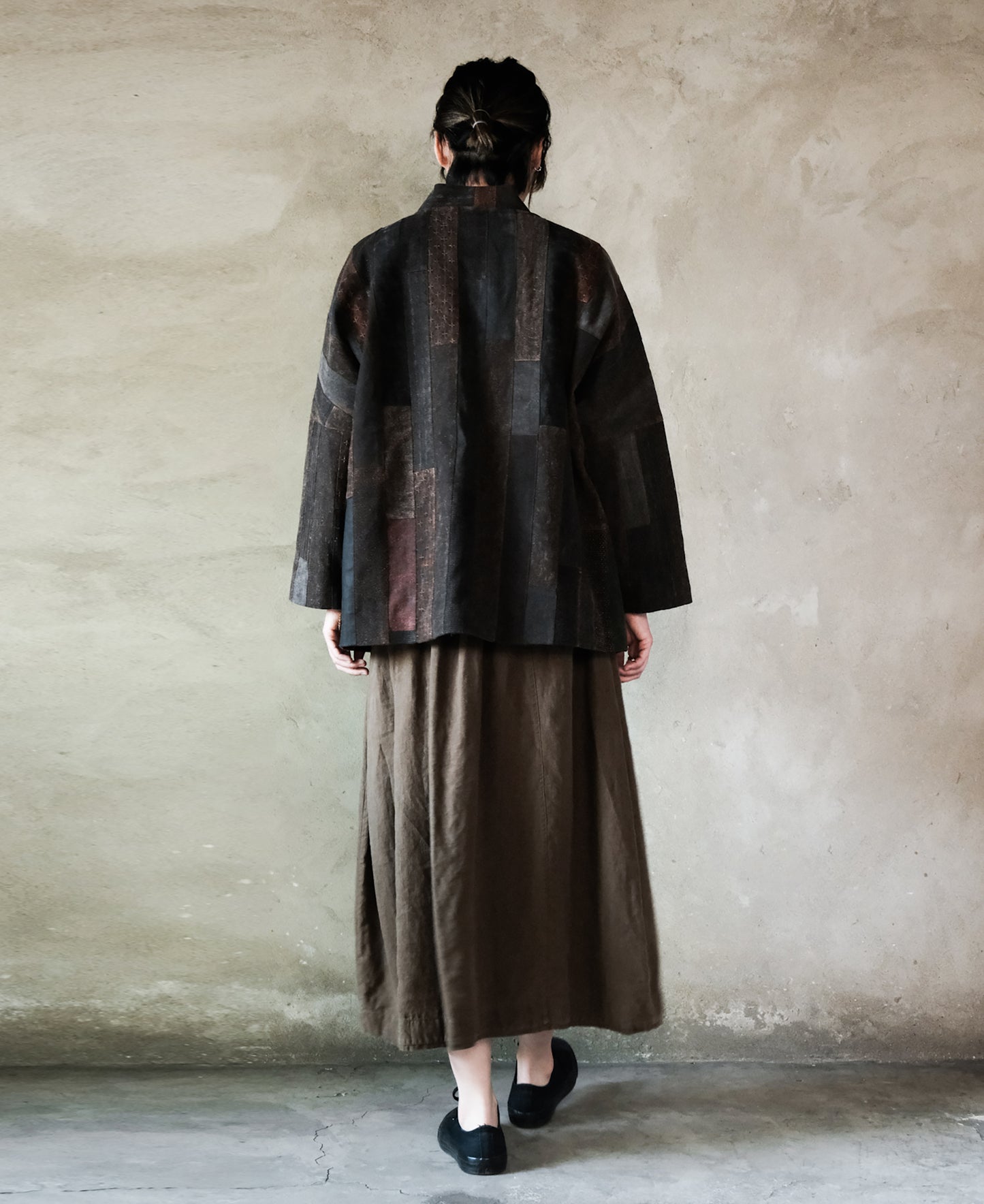 edoa One-of-a-kind Mud Silk Patchwork Haori Jacket 