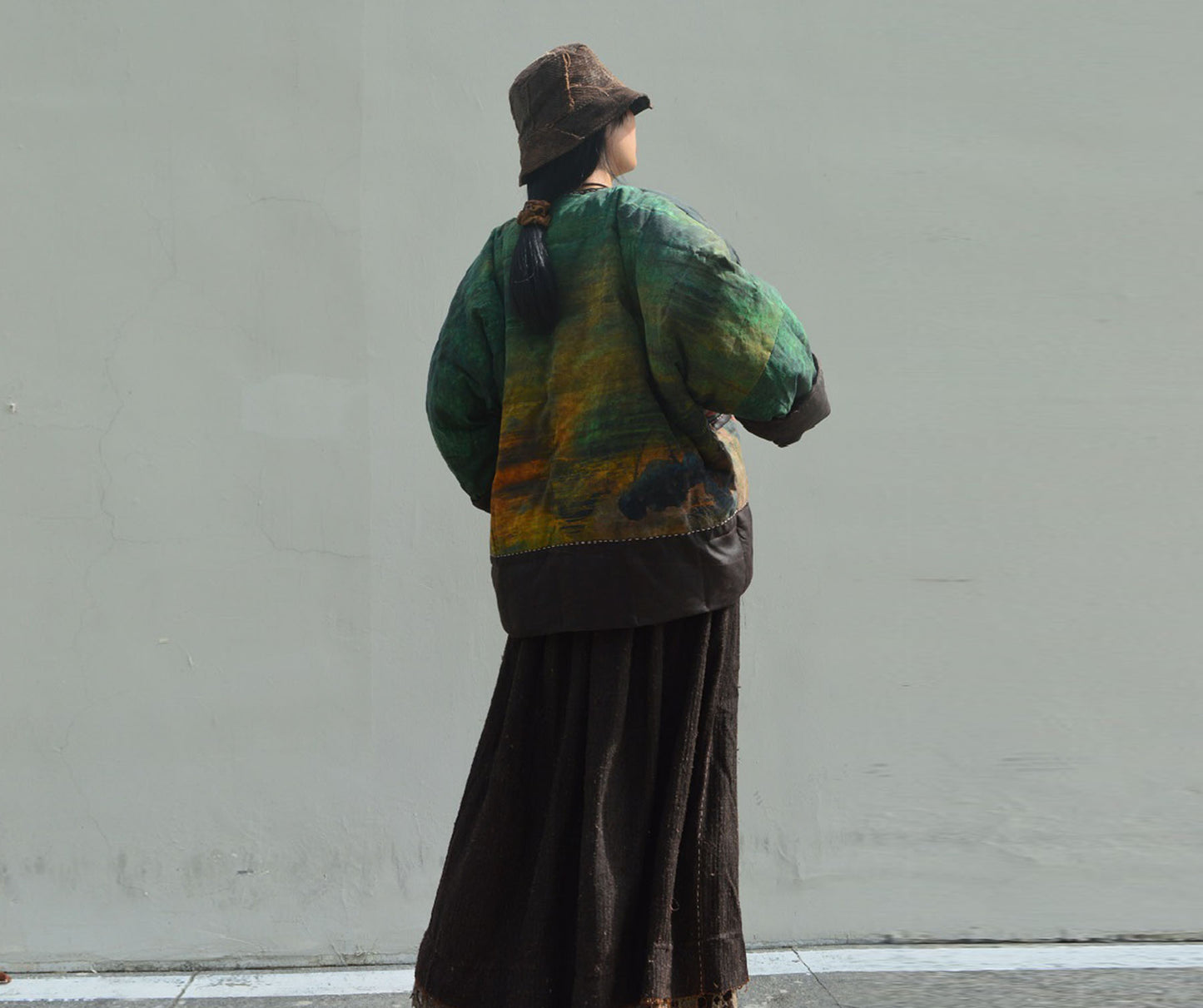 edoa Mud Silk Spin Goose Down Coat