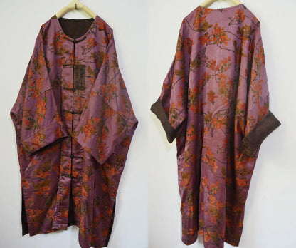 Reversible Mud Silk Song Brocade Chinese Coat co0151 A966