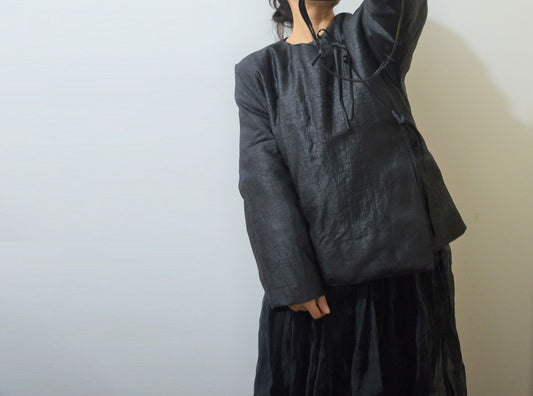 Cracked Mud Silk Goose Down Coat co0088 A446