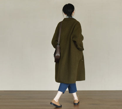 edoa Oversized Double Face Wool Coat 