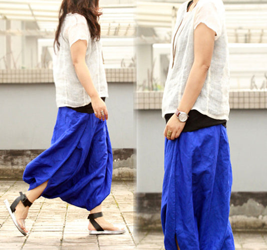 edoa Textured Linen Short Sleeve Blouse